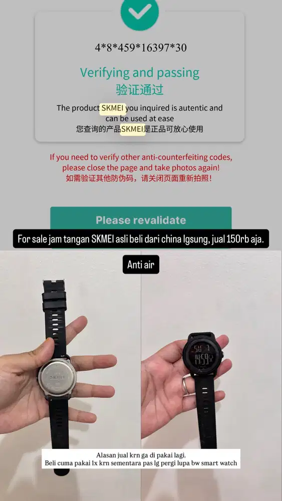 SKMEI JAM TANGAN ORI