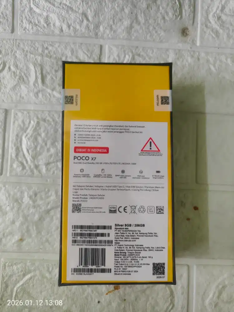 Poco x7 ram 8/256 masih segel