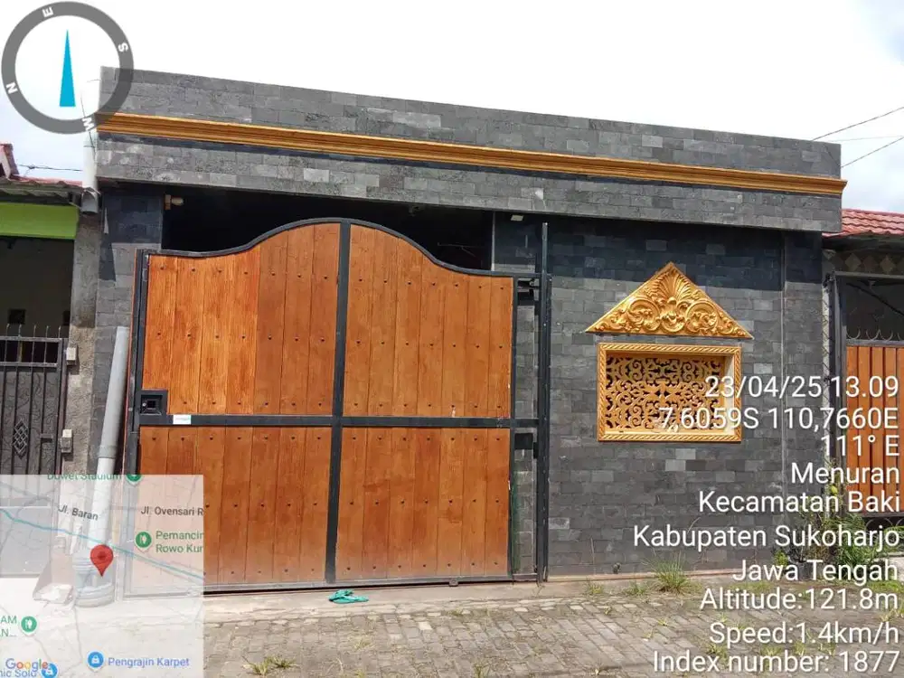 RUMAH DiJUAL MURAH BONUS PINTU DAN JENDELA GEBYOK JATI
