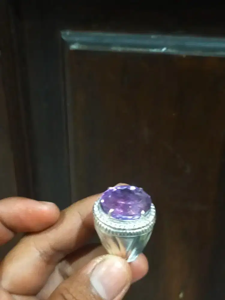 Batu cincin permata amatys cutting