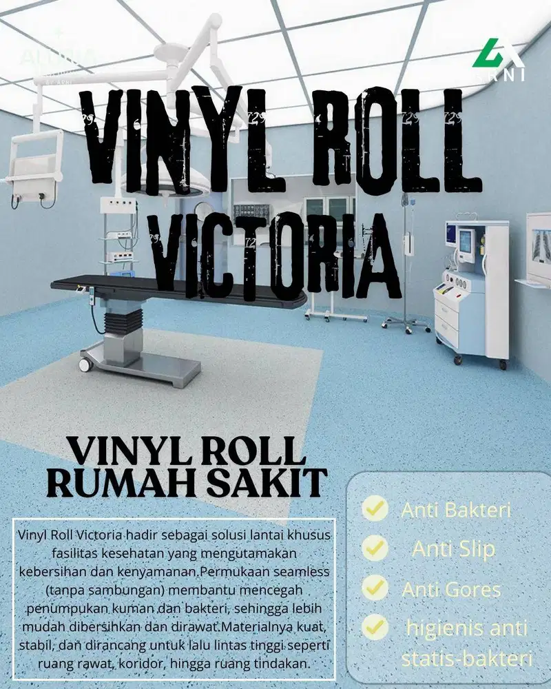 vinyl roll victoria series tebal 2mm | vinyl flooring anti bakteri | l