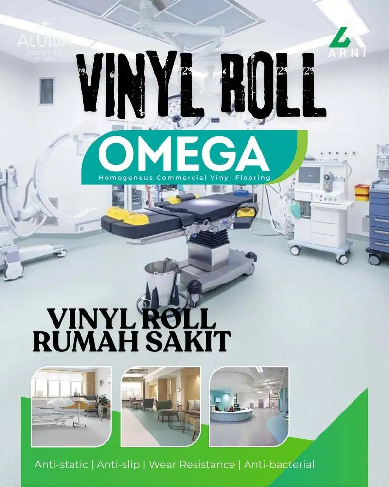 Vinyl Lantai Omega Tebal 2mm Khusus Rumah Sakit | Vinyl Roll Rumah Sak