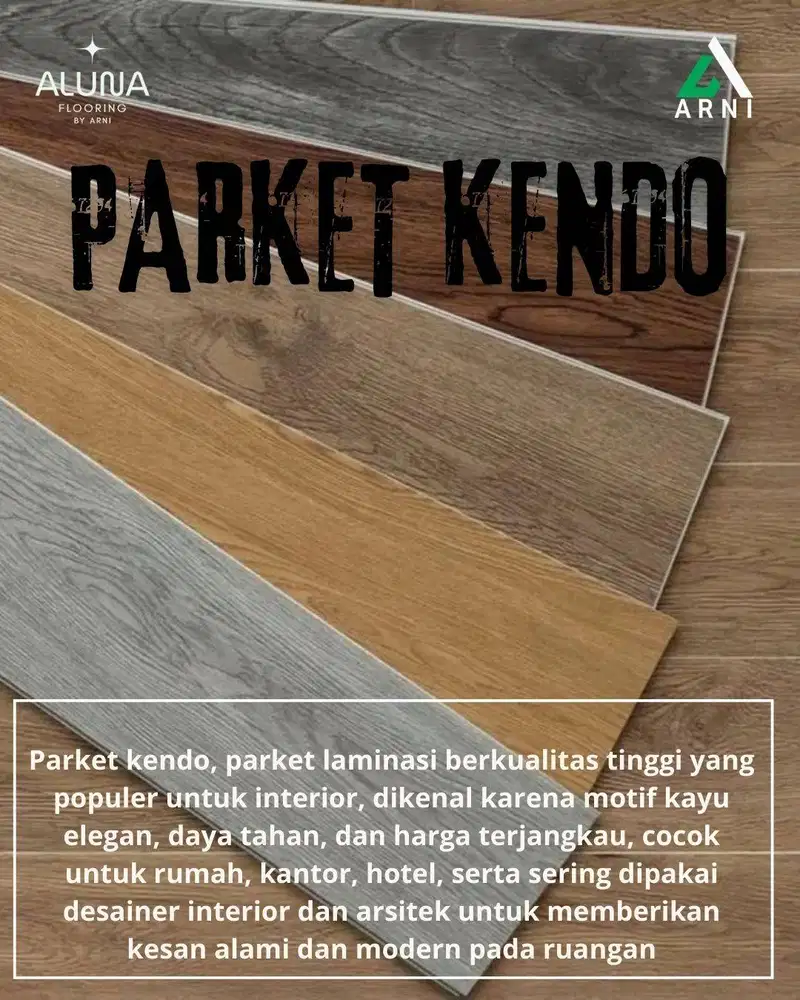 Flooring Parket Kendo Motif Wood Tebal 8mm | Dekorasi lantai Motif Woo