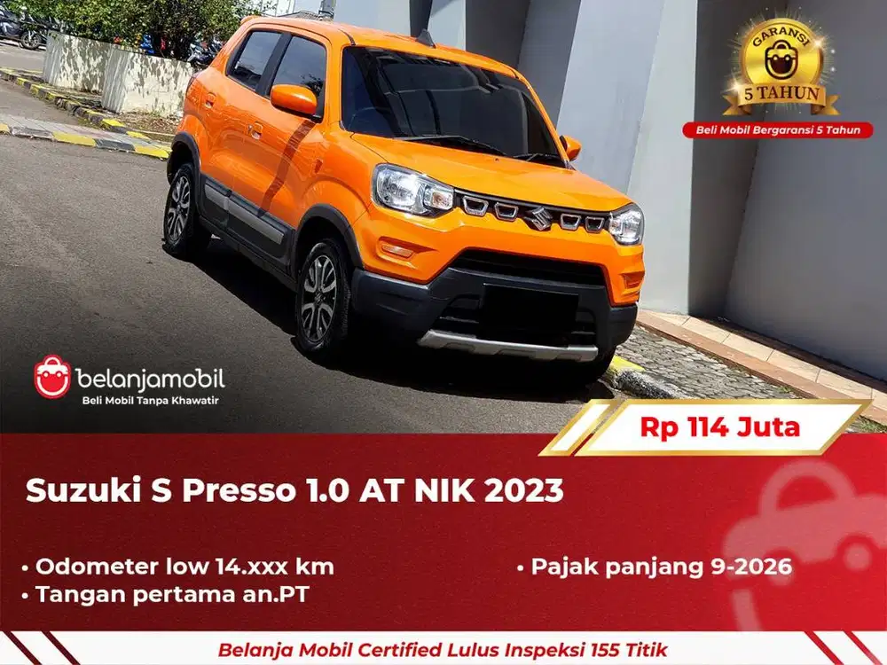 [ GARANSI 5TH ] Suzuki S Presso S-Presso 1.0 AT 2023 2024