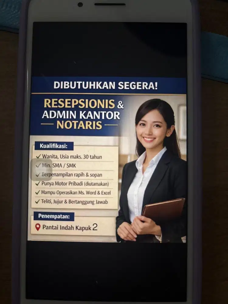 Admin dan Resepsionis Kantor Notaris PIK2