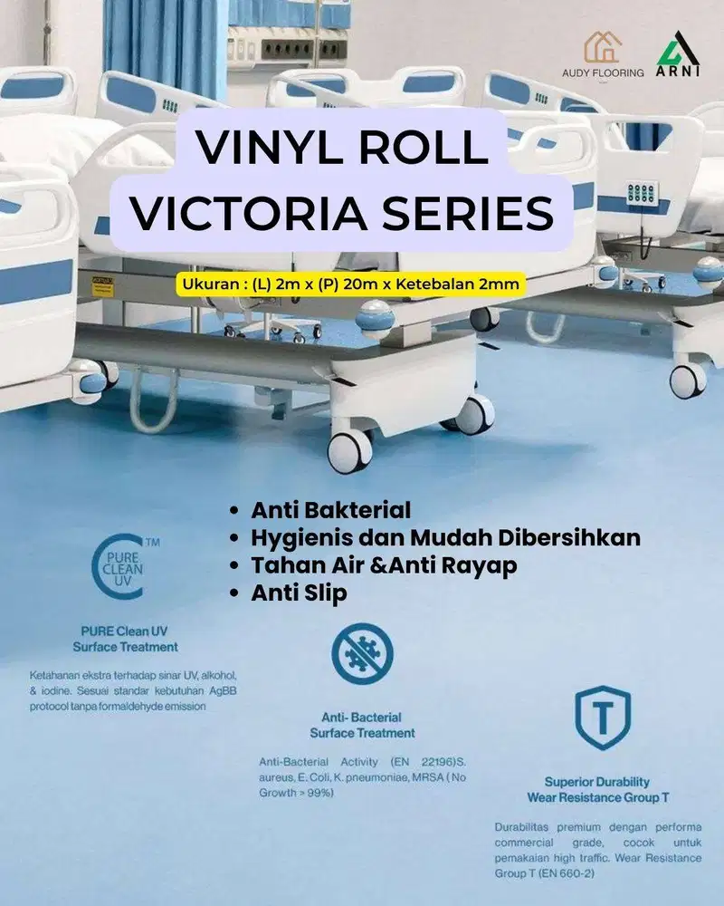 Vinyl Roll Purva Victoria 2mm Anti Bakteri | Vinyl Roll Rumah Sakit