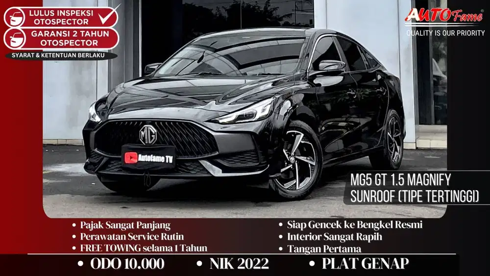 MG5 GT 1.5 Magnify Sunroof (Tipe Tertinggi) Pemk 2023 Black On Black N