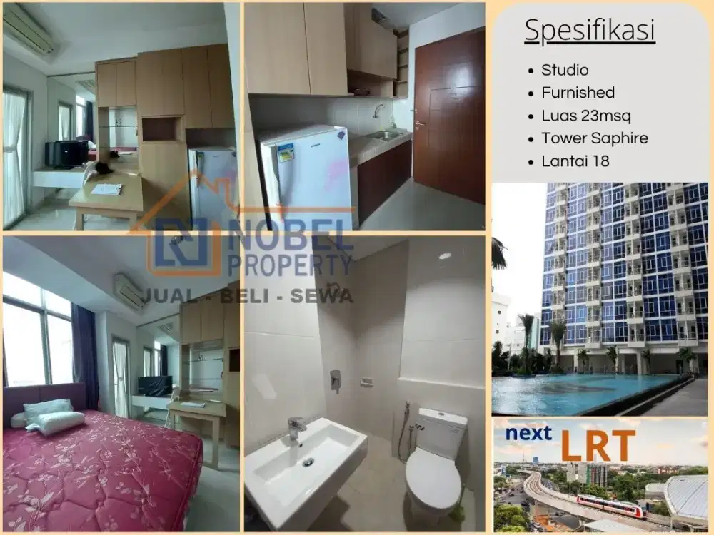 Disewakan Apartemen Capitol Studio Tower Saphire Lantai 18 Furnished