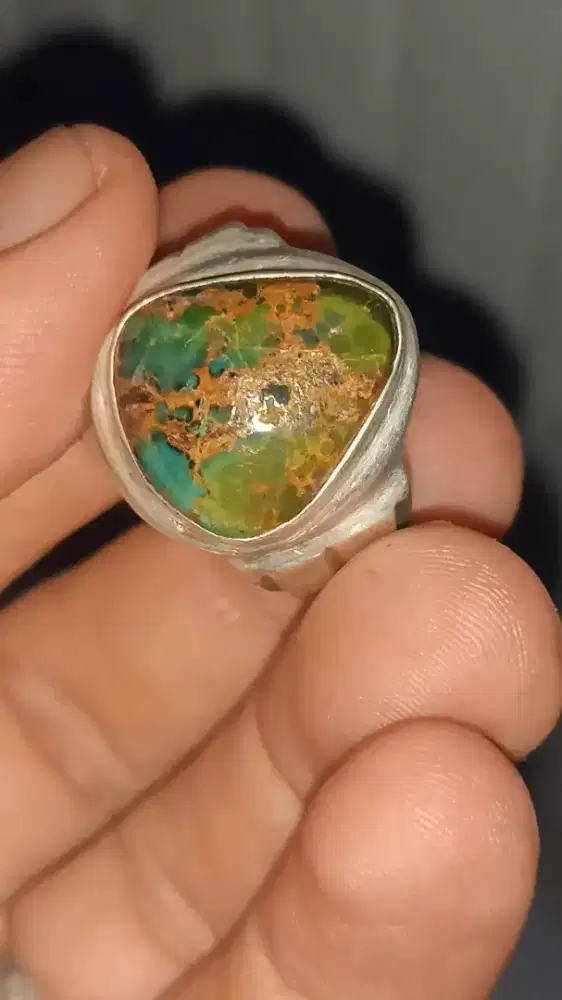 batu pirus Persia ring perak hm