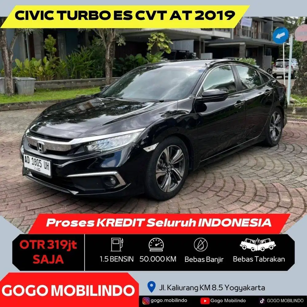 Honda Civic Turbo ES CVT Matic 2019 ISTIMEWA DP Minim Accord