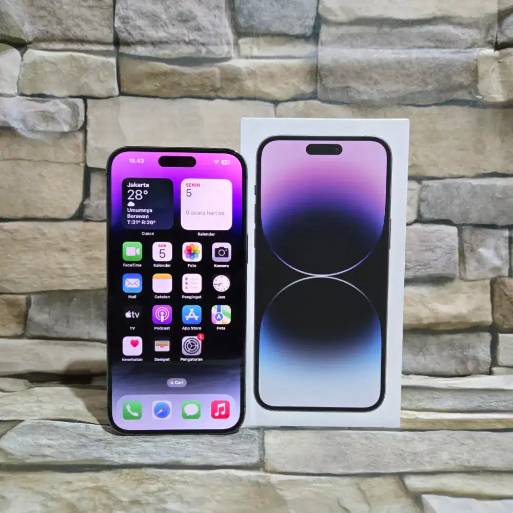 Iphone 14 Pro Max 256Gb Resmi ibox BH 86% Fulset segel mulus 98%