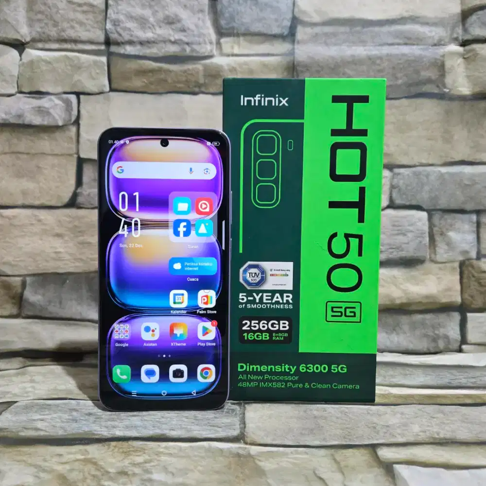 Infinix Hot 50 5G 8/256 Fulset segel mulus 98% Garansi panjang