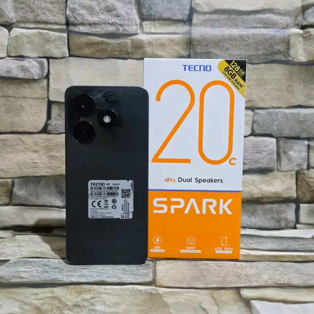 Tecno 20c 4/128 4G Fulset segel mulus 95%