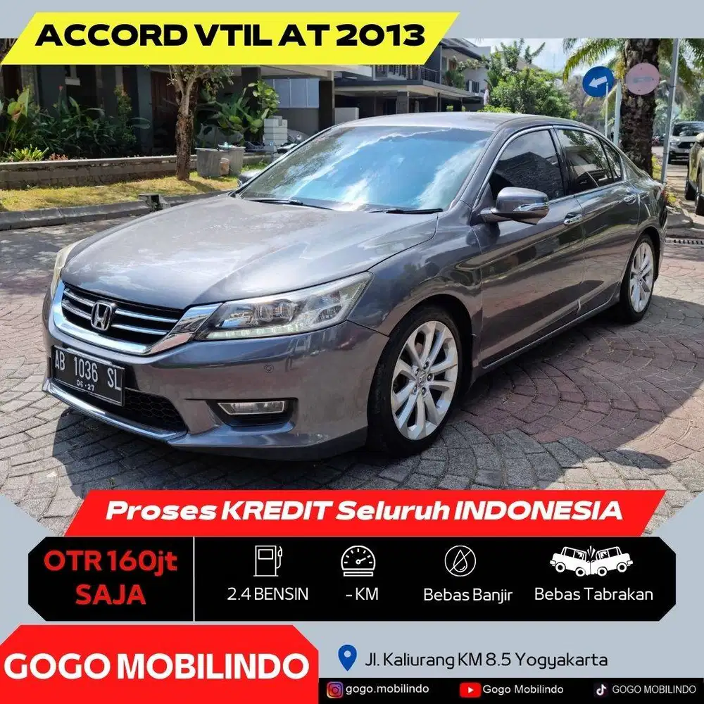 Honda Accord VTIL Matic 2013 Plat AB DP Minim Camry