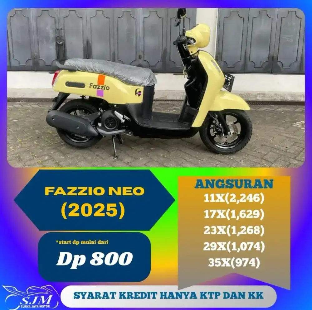 YAMAHA FAZZIO NEO 2025 CASH & KREDIT