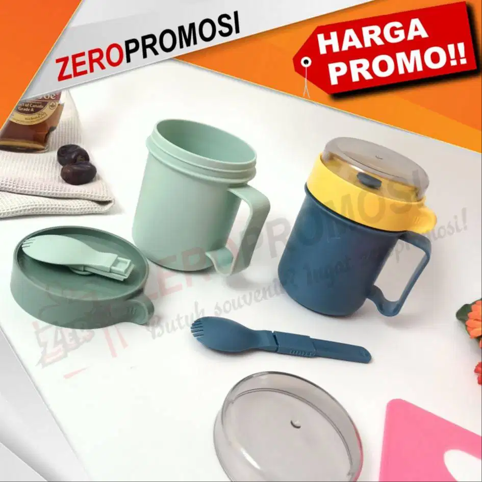 Souvenir Alat Makan Mug Food Jar Cup By Wilton