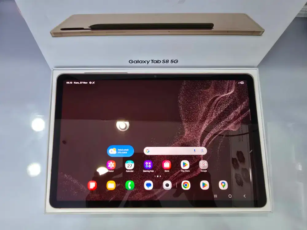 Samsung Tab S8 5G 8+8/128Gb Pink Gold Ex Garansi resmi SEIN -MasterCom