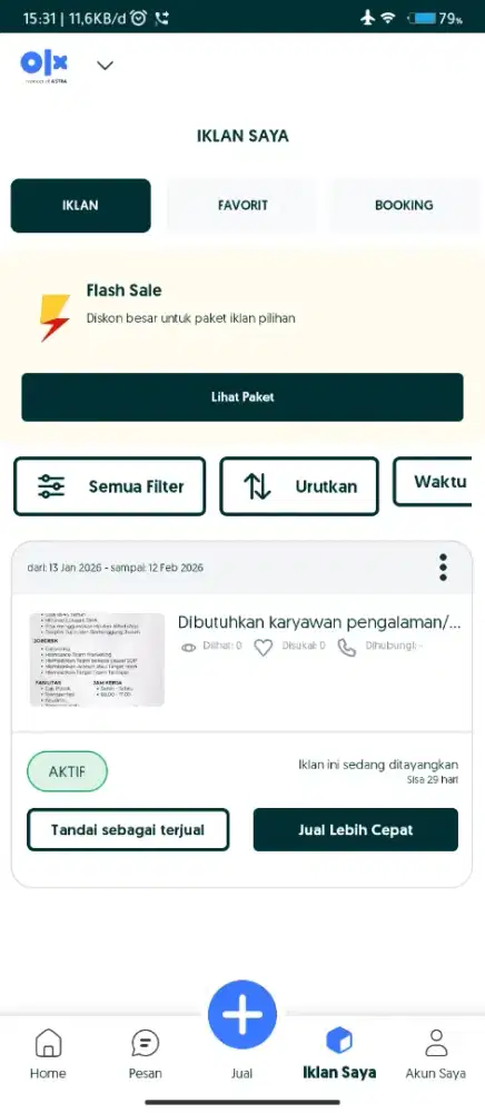 Dibutuhkan Karyawan pengalaman non pengalaman