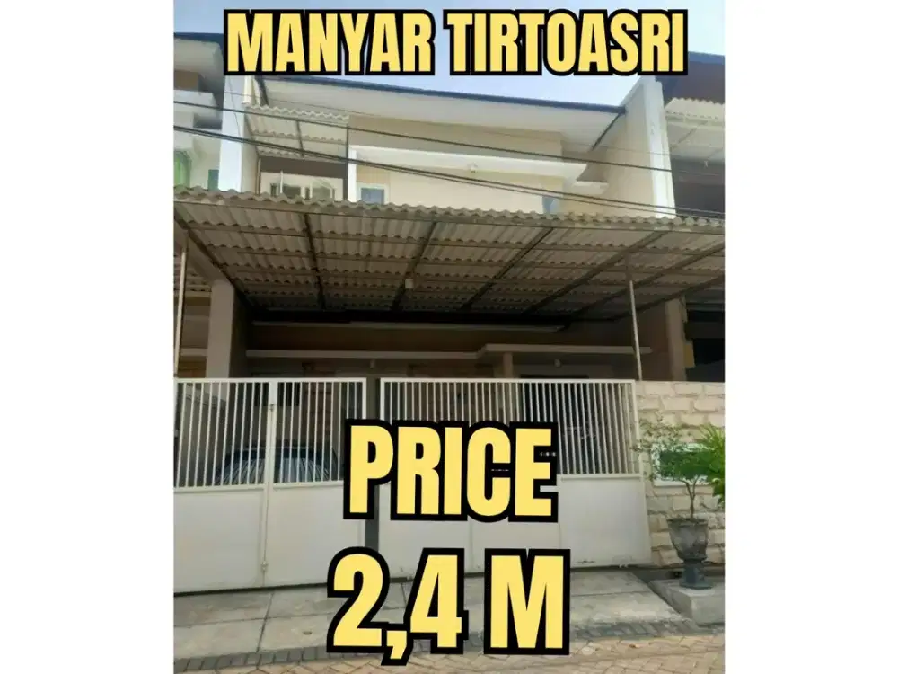 ‼️JUAL RUGI‼️RUMAH MANYAR TIRTOASRI DEKAT SEKOLAH PETRA, KLAMPIS DHARMAHUSADA. BAGUS TERAWAT SIAP HUNI