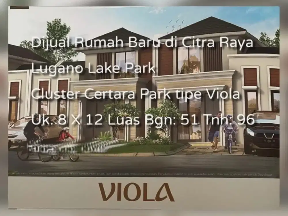 JUAL RUMAH DI CLUSTER CENTARA CITRA RAYA TANGERANG