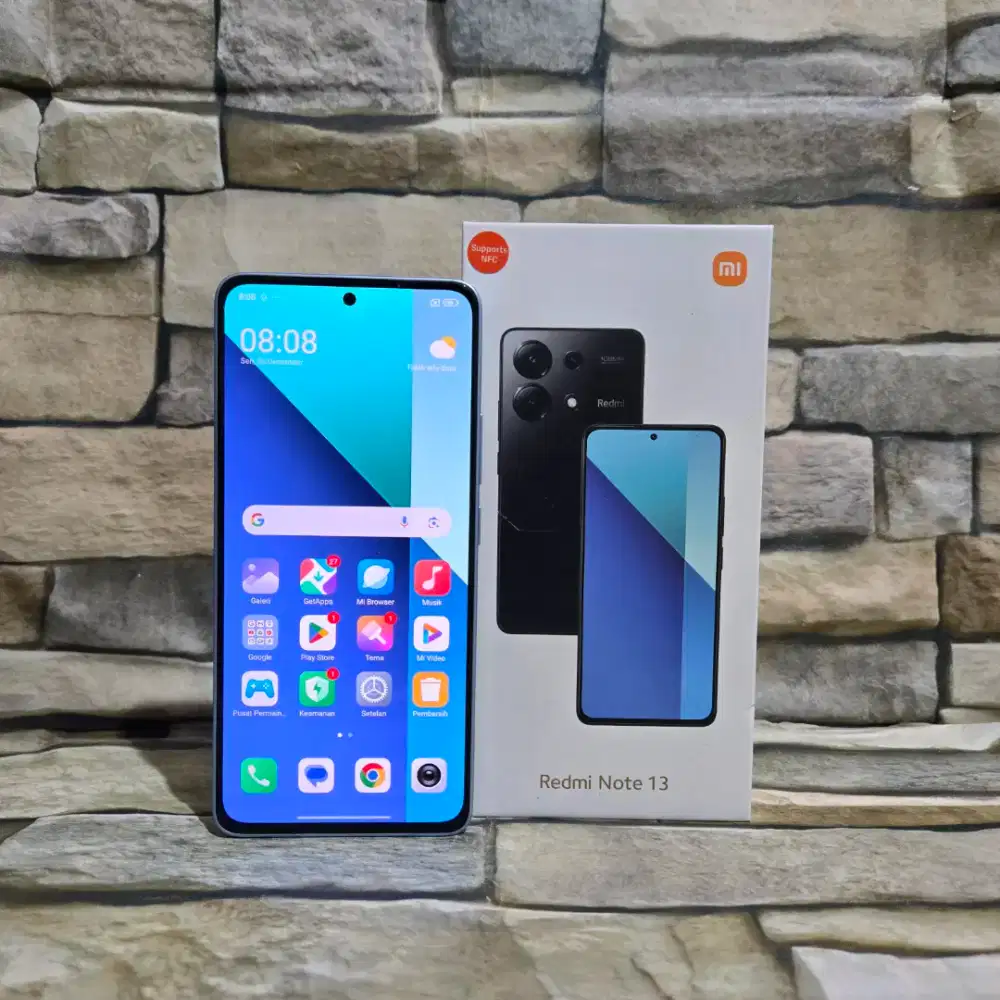 Xiaomi Redmi Note 13 4G 8/256 Blue Fulset segel mulus 98%