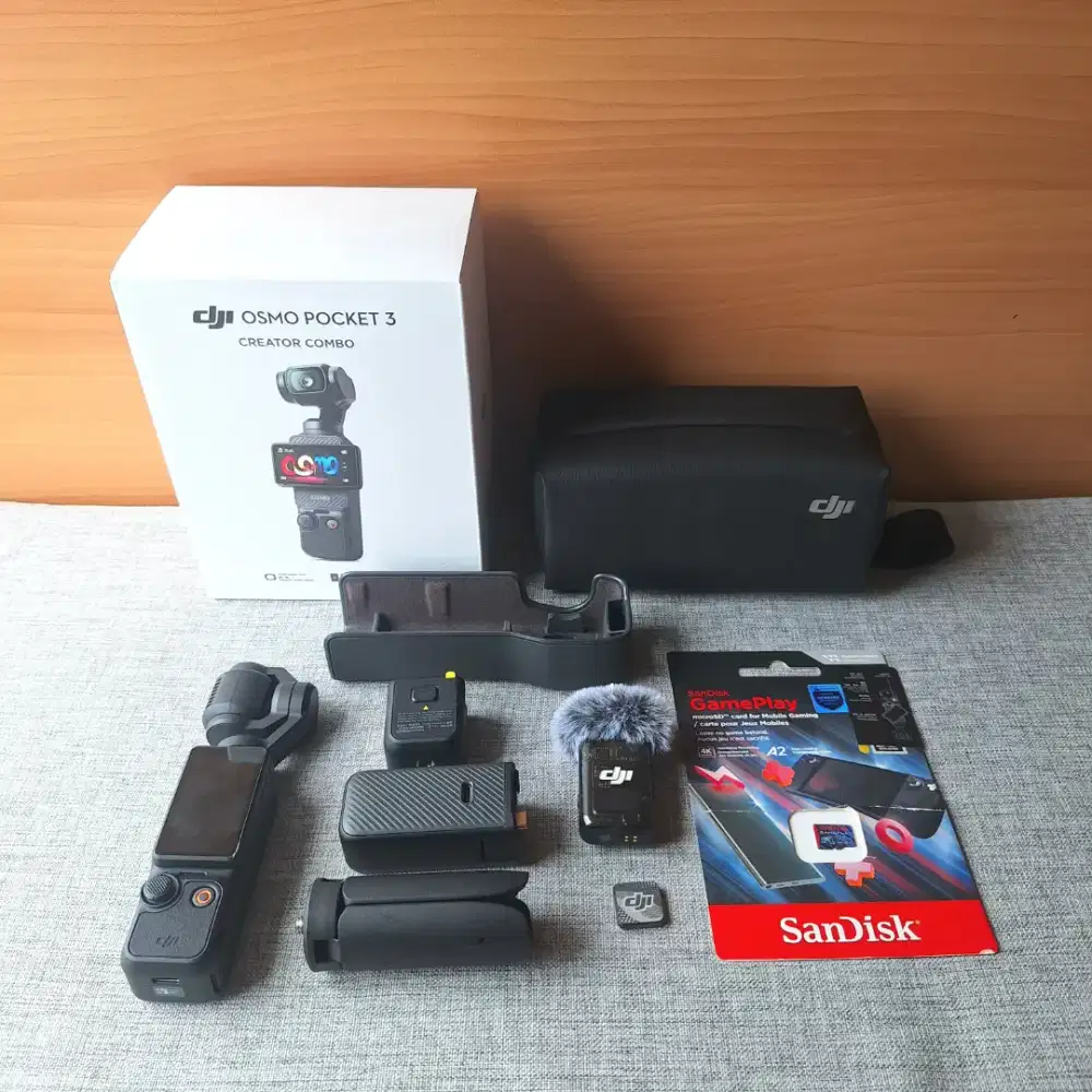 DJI Osmo Pocket 3 Creator Combo + SD Card 128 gb Resmi Indo