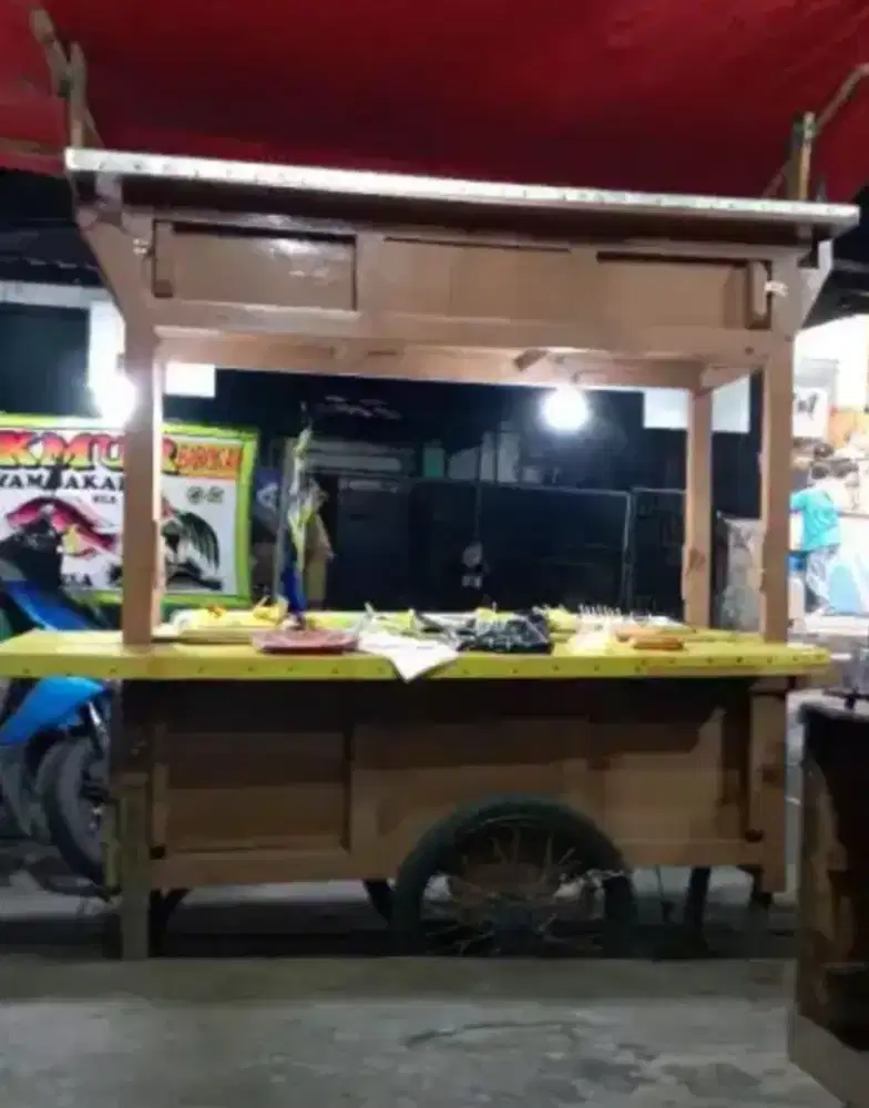 Gerobak ayam penyet ukuran standar