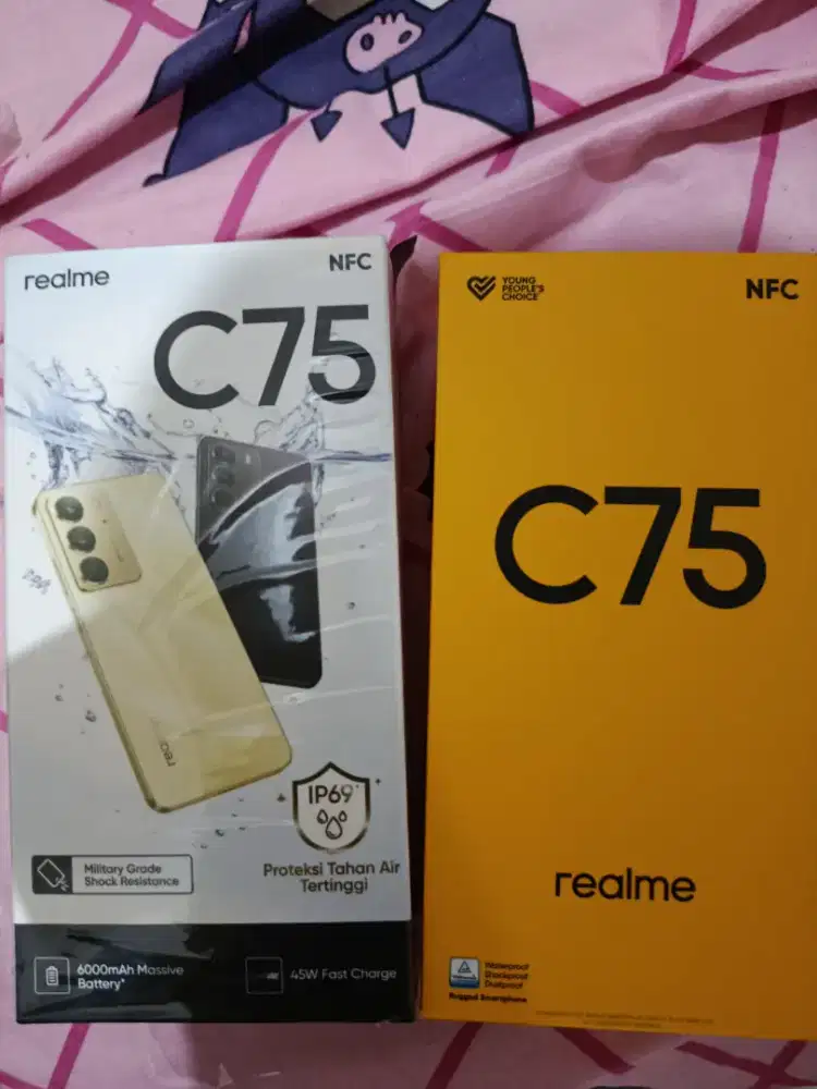 Realme C75 gold 8+8/128 fullset ori