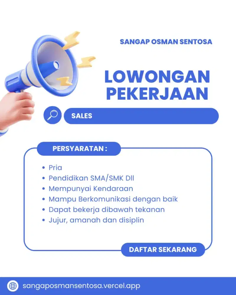 Lowongan sales area bogor
