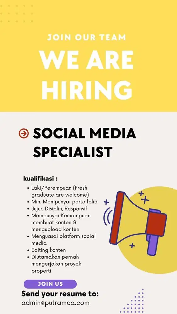 social media specialist HIRING