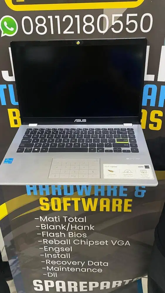 ASUS E410KAO Laptop Pentium N6000 4GB RAM SSD 256GB 14 Inch FHD Silver