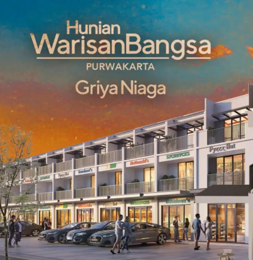 Ruko ekslusif 3 lantai Hunian Warisan Bangsa purwakarra