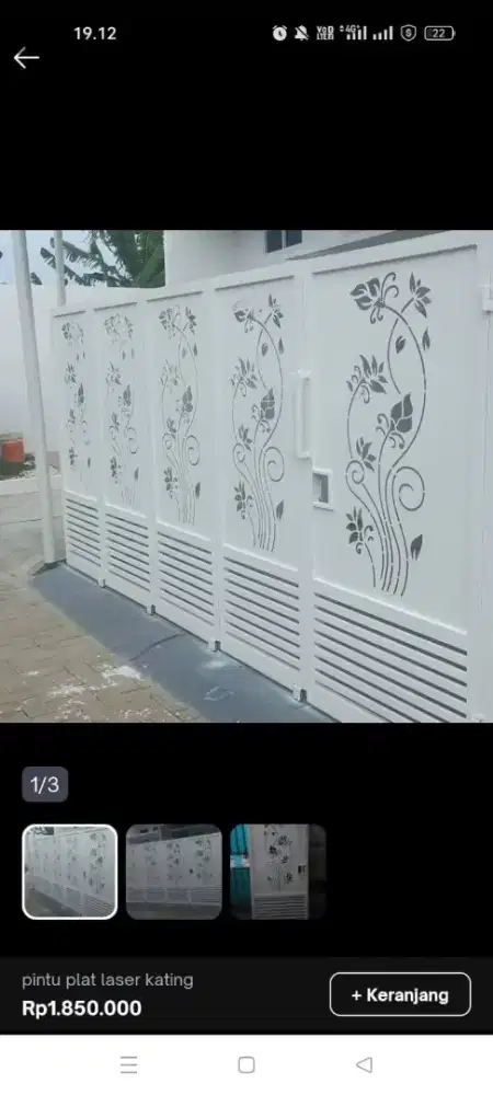 Pagar plat laser cutting