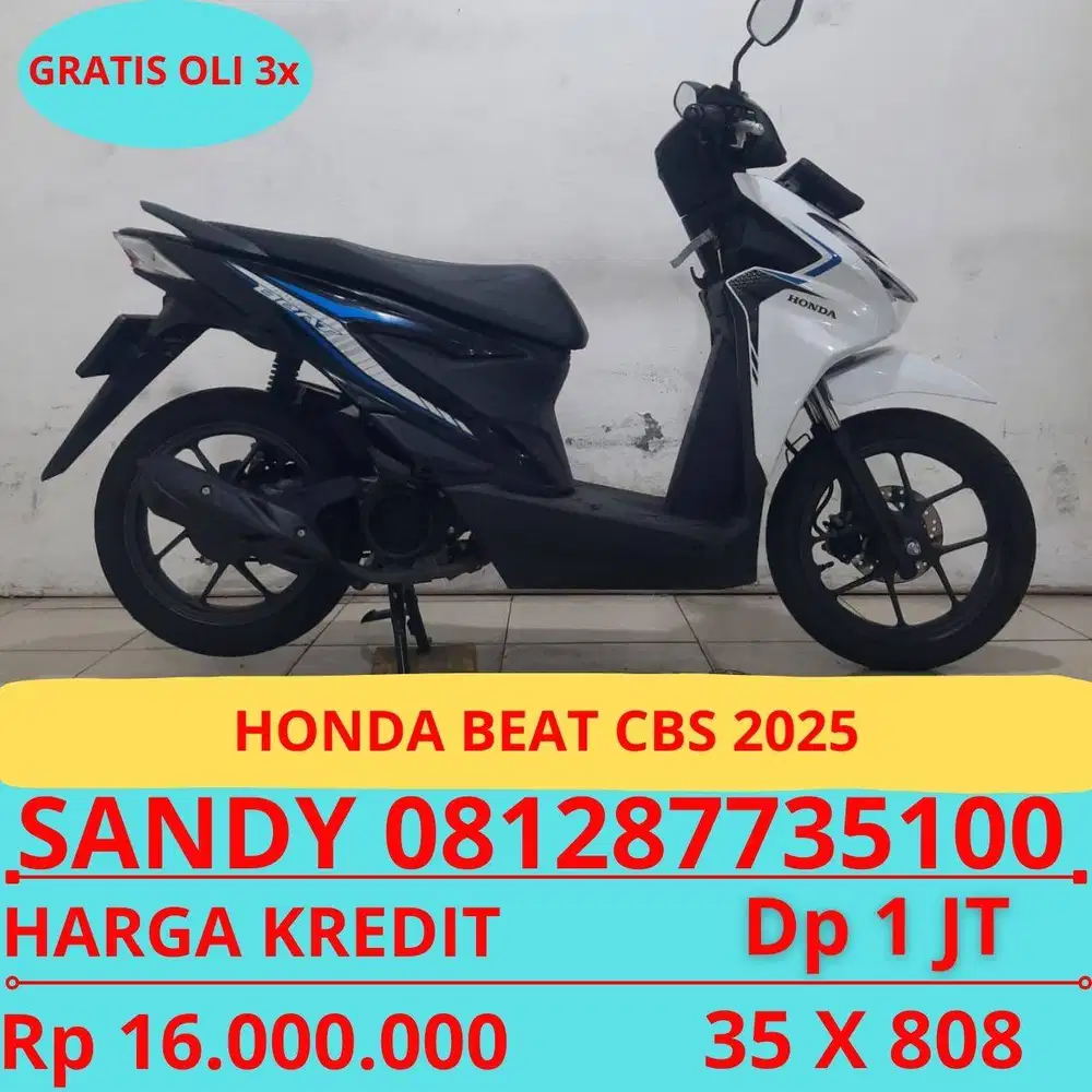 HONDA BEAT CBS 2025 DP MURAH 1 JUTA GUYSSS