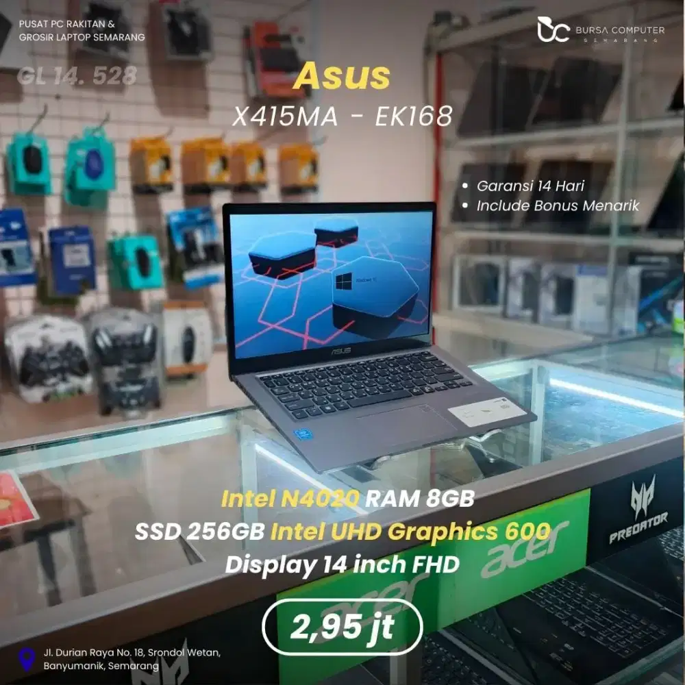 ASUS X415MA-EK168 | Intel N4020 8GB 256GB