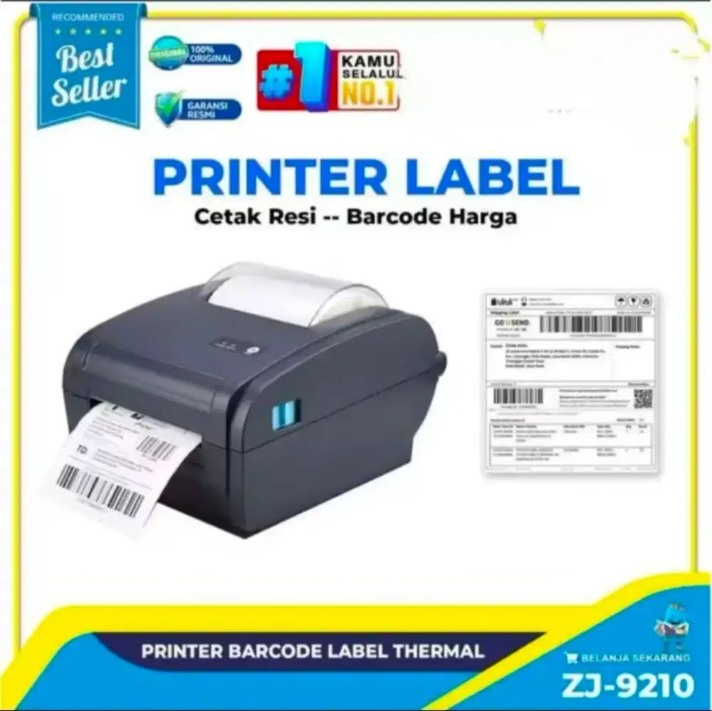 Printer Label Barcode Iware ZJ-9210110mm PRINTERSTICKER A64 USB