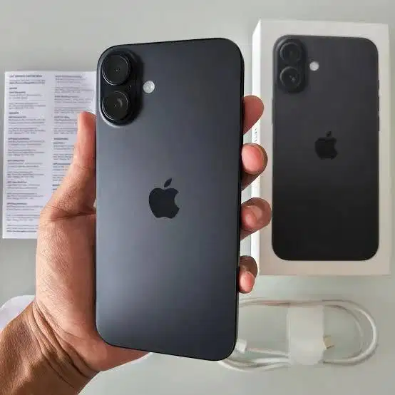 Iphone 16 plus hitam 128gb IBOX RESMI BH 100% super like new