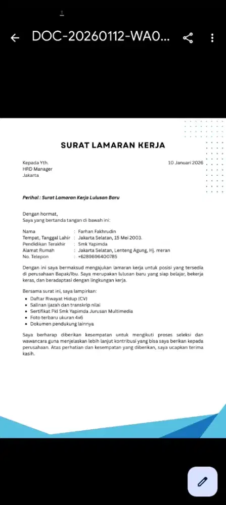 info loker daerah jagakarsa dan sekitar nya
