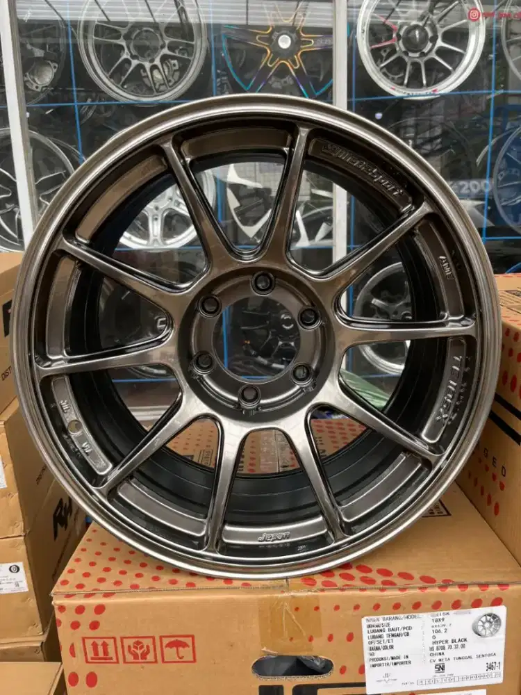 Wedssport tc105x ring 18 lebar 9 pcd 6x139,7 ET 0 hyper black 4pcs