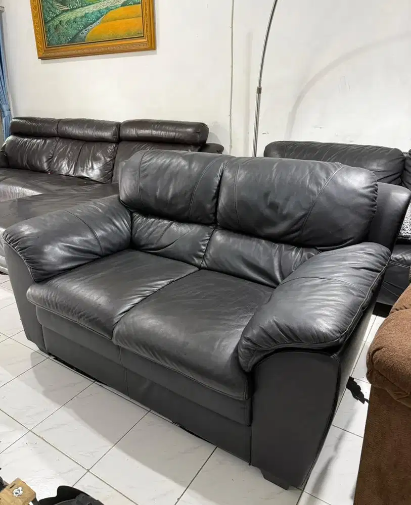 Sofa Informa Ziva 2 Seater Leather Genuine ( Kulit Asli )