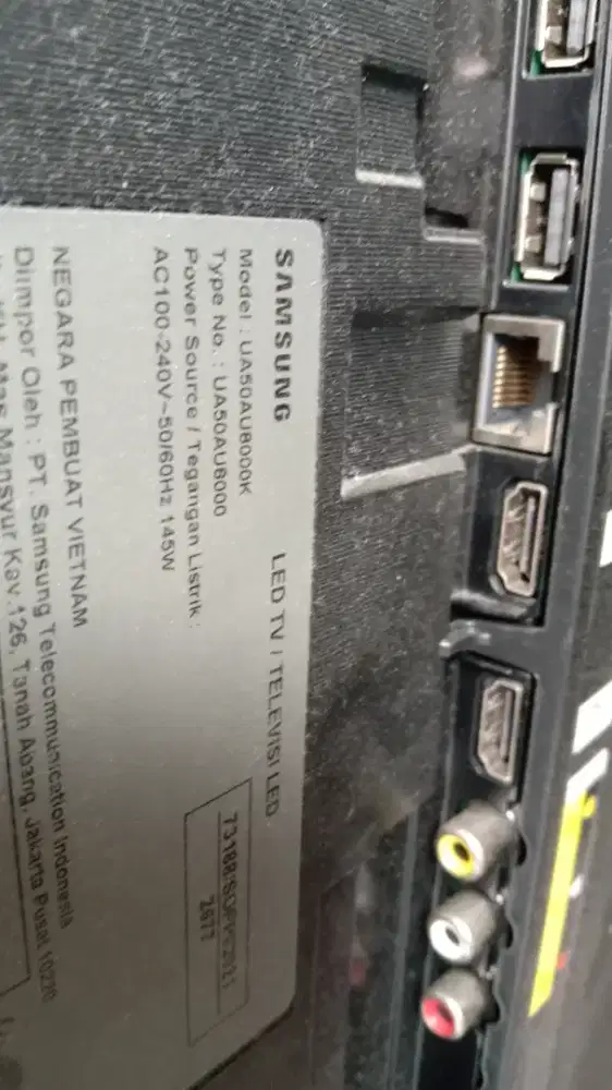 tv led samsung 50 inci minus gagal start