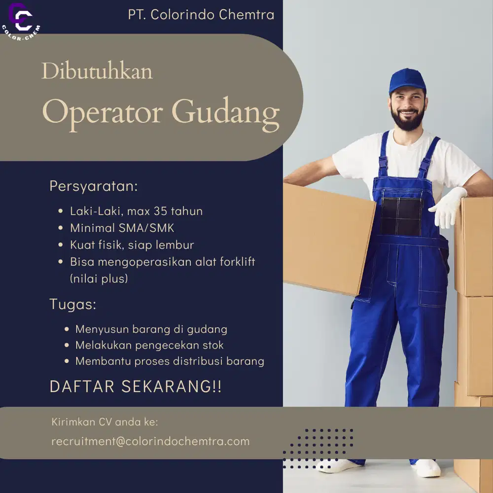 Operator Gudang di Kabupaten Tangerang