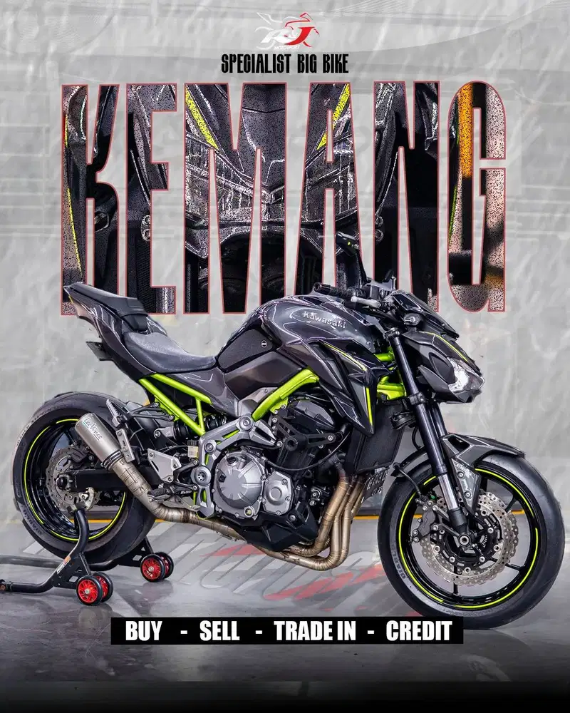 Kawasaki Z900 Z 900 Nik 2017 abu-abu Odo 12.000 an Knalpot Leovince