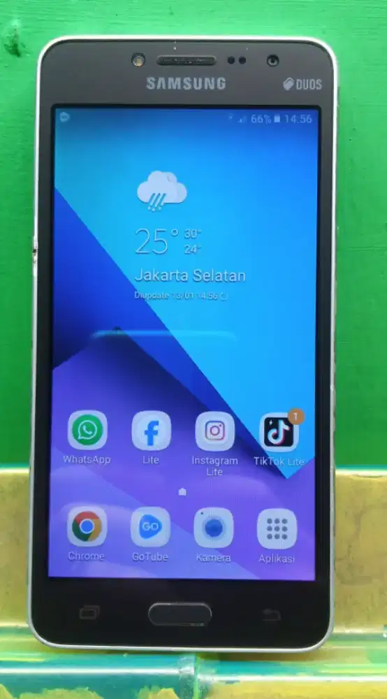 Samsung gaaxy j2 prime ram 1,8/8
Minus 
pemakaian sesuai poto