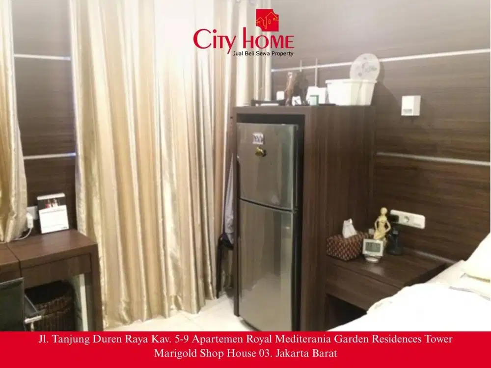 Disewakan Cepat Apartemen Studio Luas 26,8m2, Furnished Bagus, Jakbar