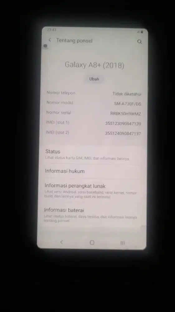 Samsung galaxi A8+ 6/64 hp only