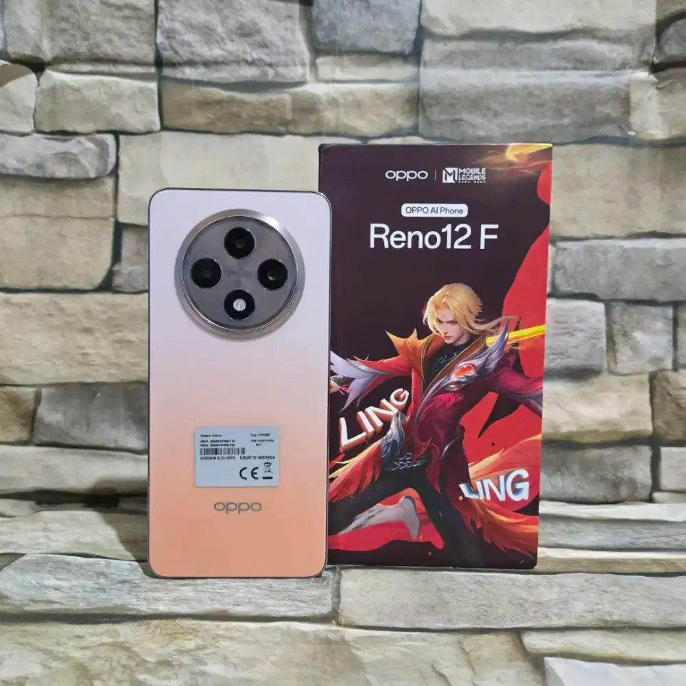 Oppo Reno 12F 4G 8/256 Orange Kelengkapan Hp dan Dos aja,segel mulus