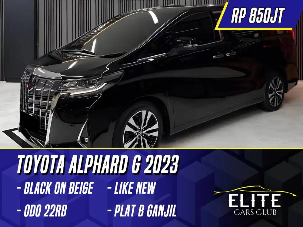 Toyota Alphard G TSS 2023 Black on Beige Hitam
