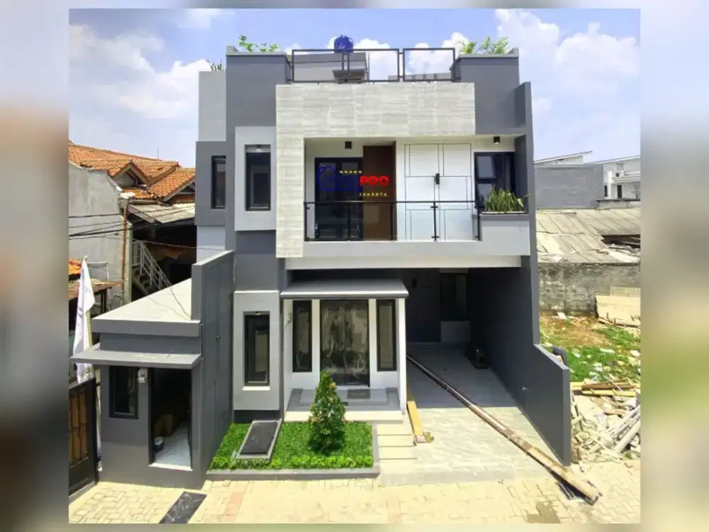 Dijual Rumah Modern + Rooftop Cantik 1M-an di Jaksel Pasar Minggu