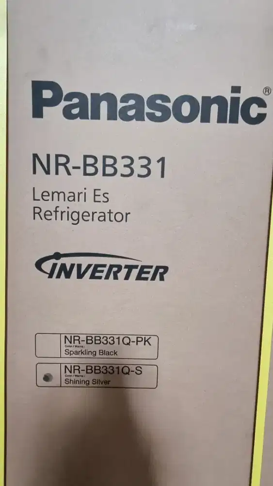 KULKAS PANASONIC KONDISI BARU  TYPE NR BB331Q-PK  INVERTER 2 PINTU
